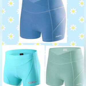 Women's Bundle of 3 Eco-Daily 3D Padded Cycling Shorts-PS6011-Blue Large